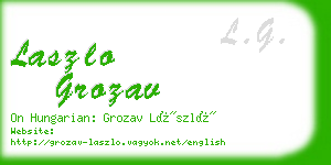 laszlo grozav business card